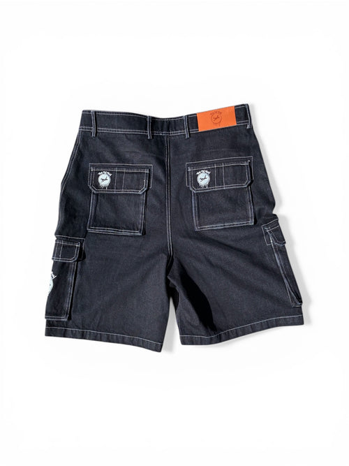 Fly Way Jet Black Cargo Shorts